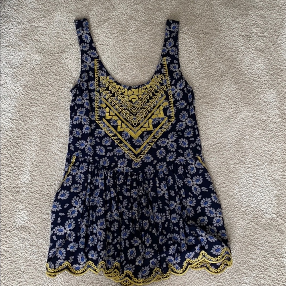 Navy blue urban outfitters romper